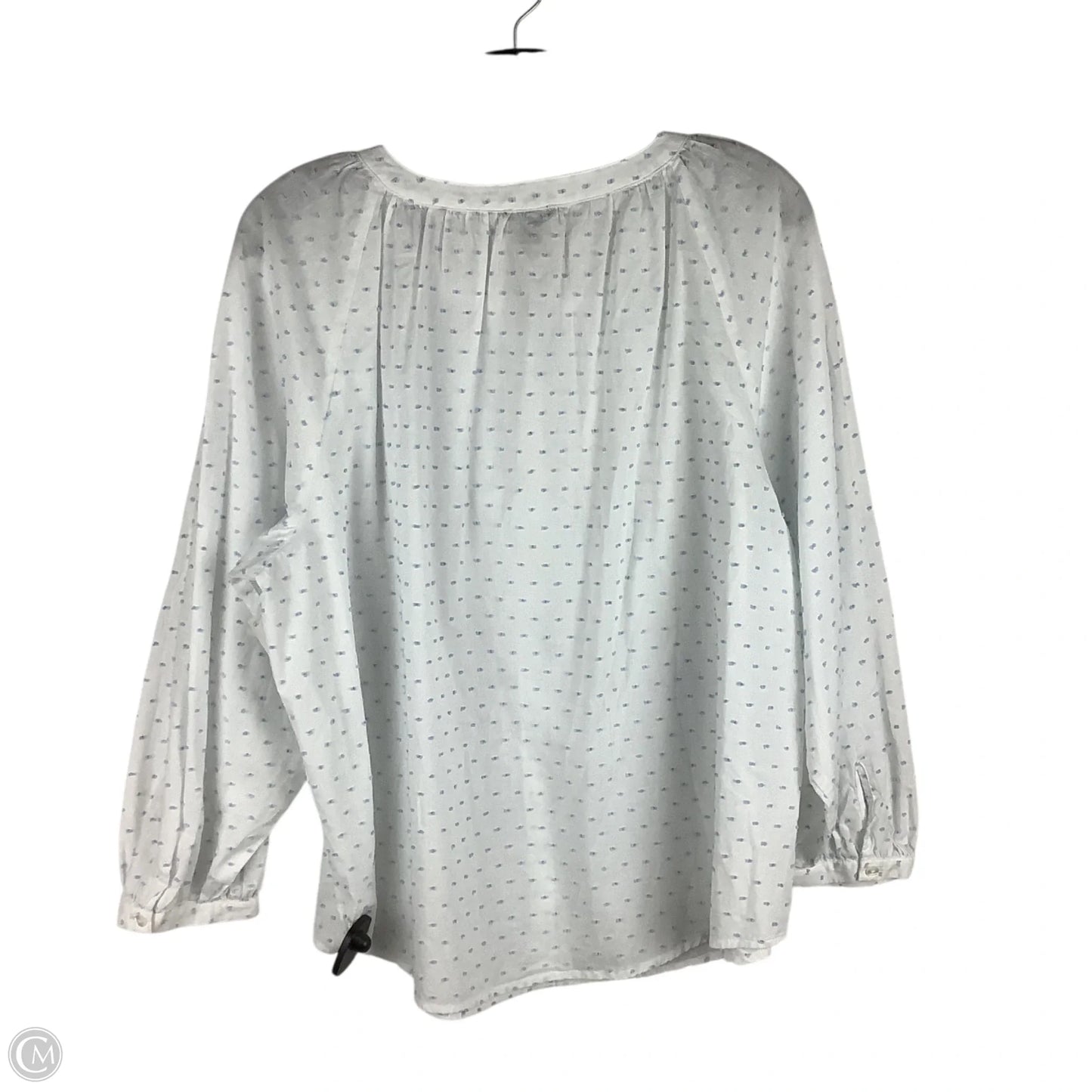Top Long Sleeve By Ann Taylor In White, Size: L