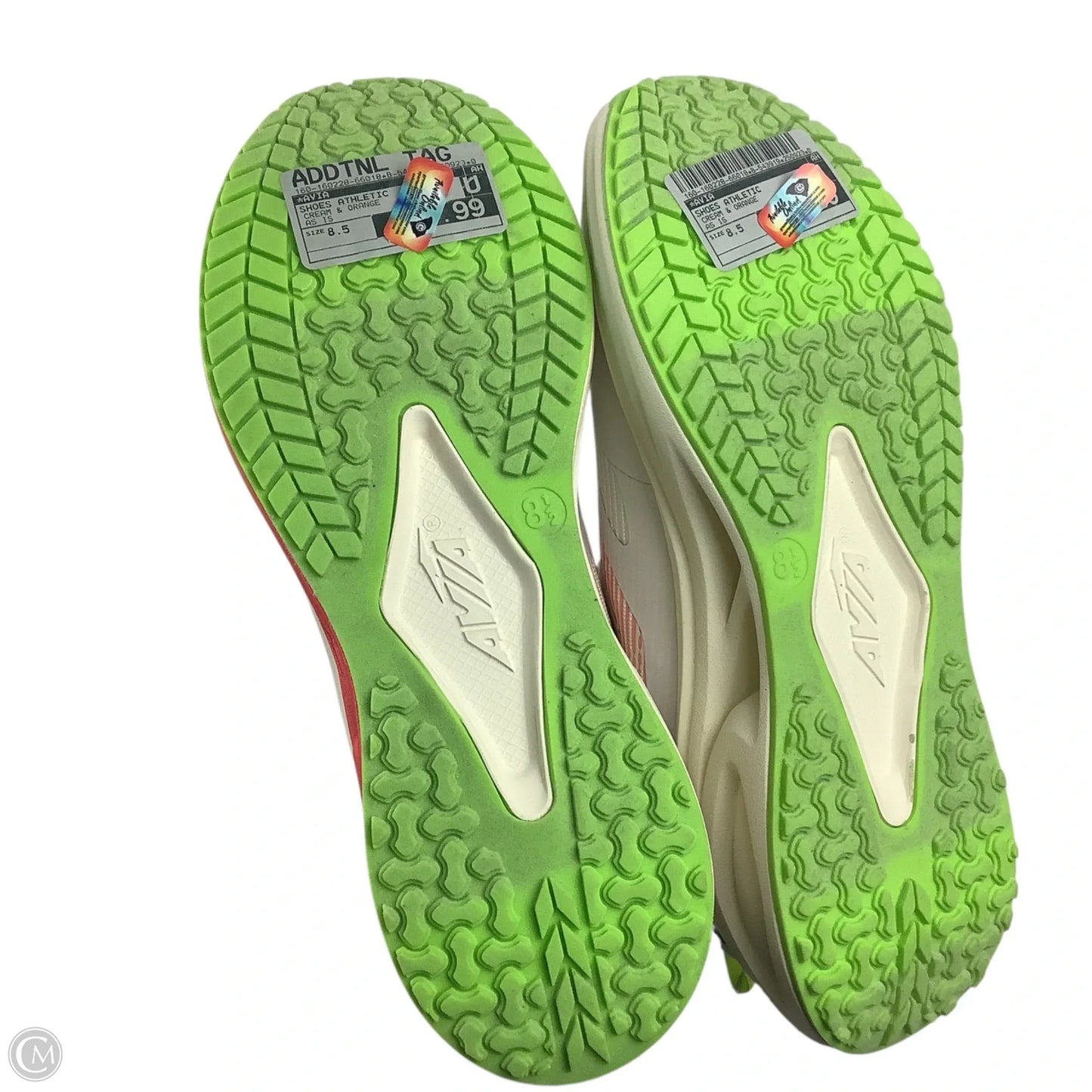 Shoes Athletic By Avia In Cream & Orange, Size: 8.5