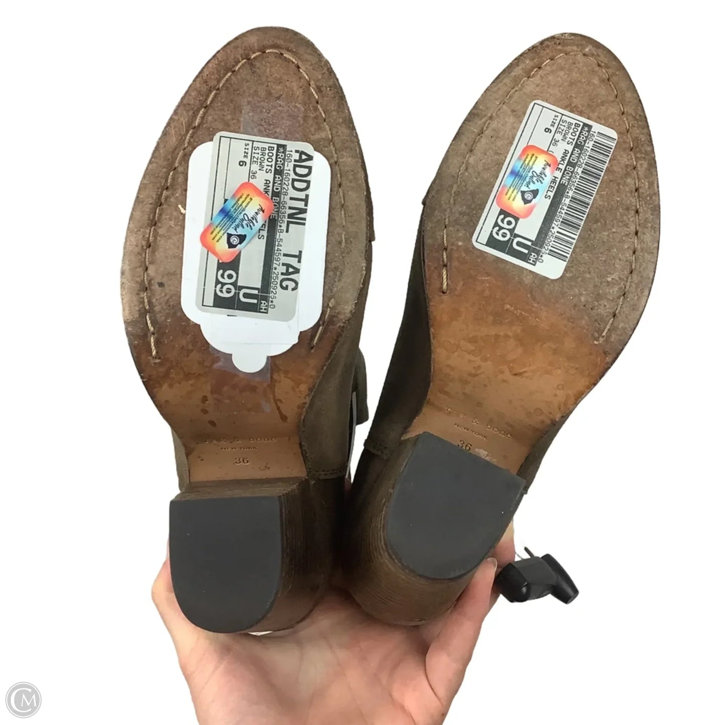 Boots Ankle Heels By Rag And Bone In Brown, Size: 6