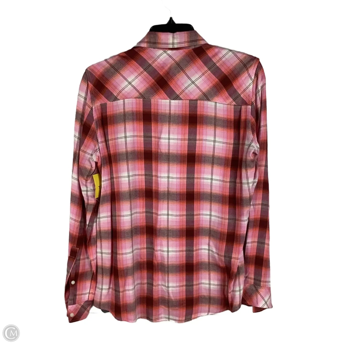 Top Long Sleeve By Gap In Plaid Pattern, Size: S