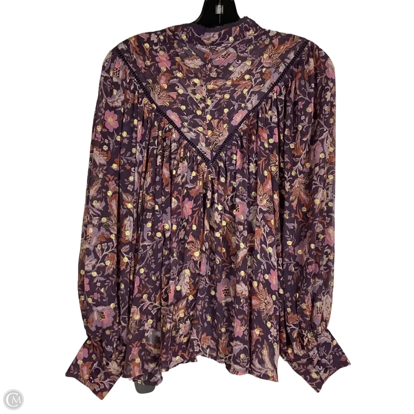 Top Long Sleeve By Olivaceous In Purple, Size: M