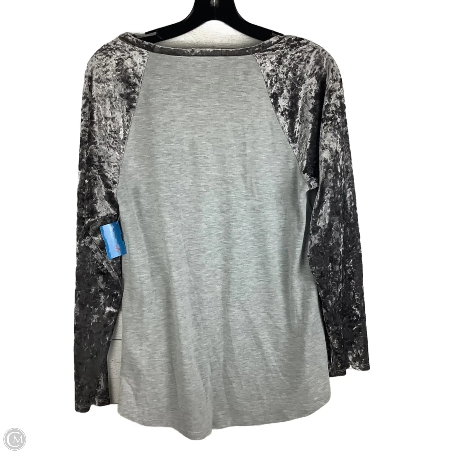 Top Long Sleeve By Clothes Mentor In Grey, Size: L