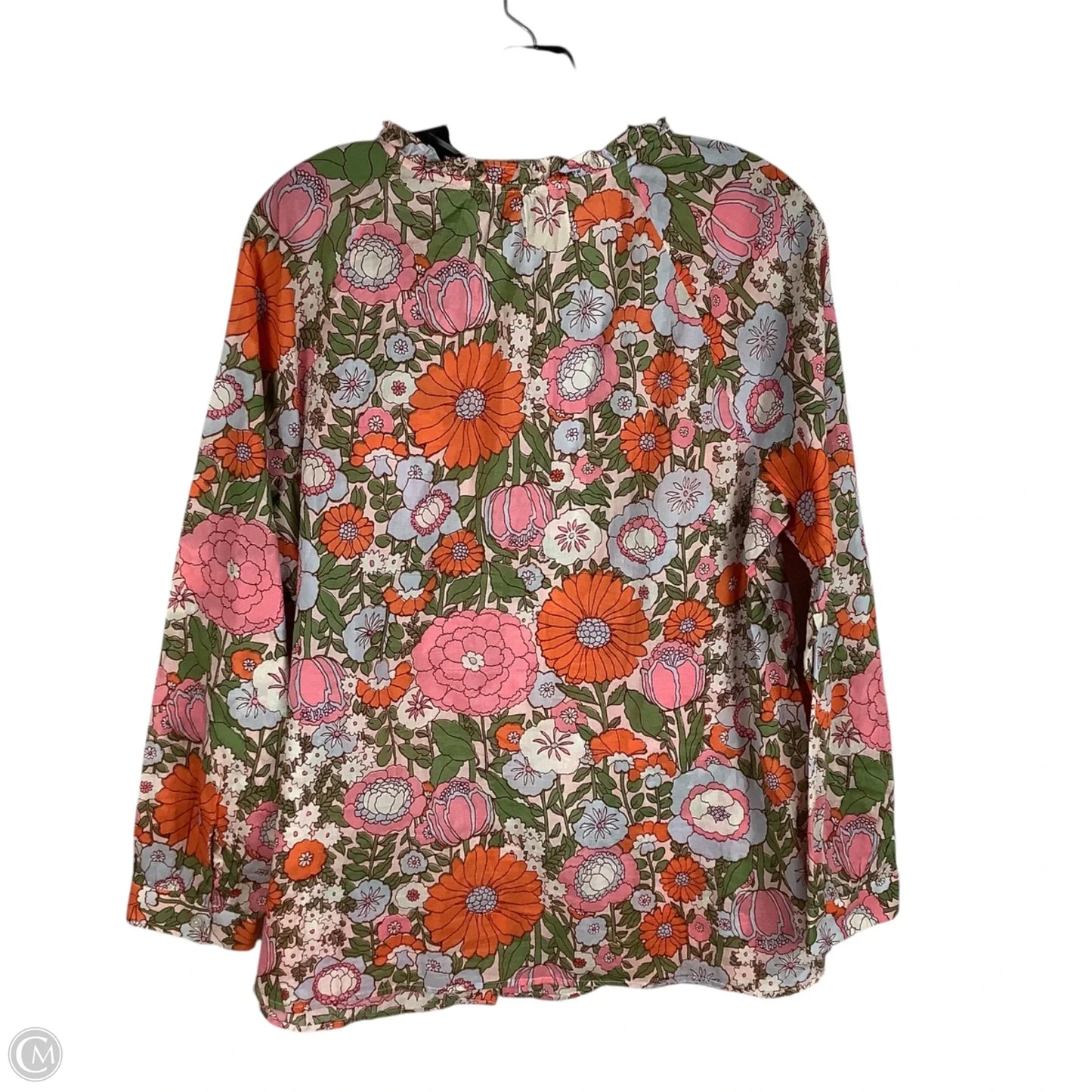 Top Long Sleeve By Talbots In Floral Print, Size: L