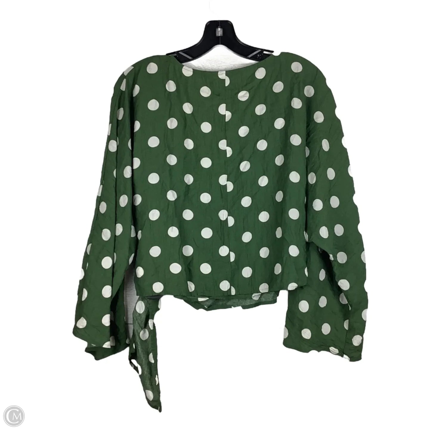 Top Long Sleeve By Zara In Green, Size: S