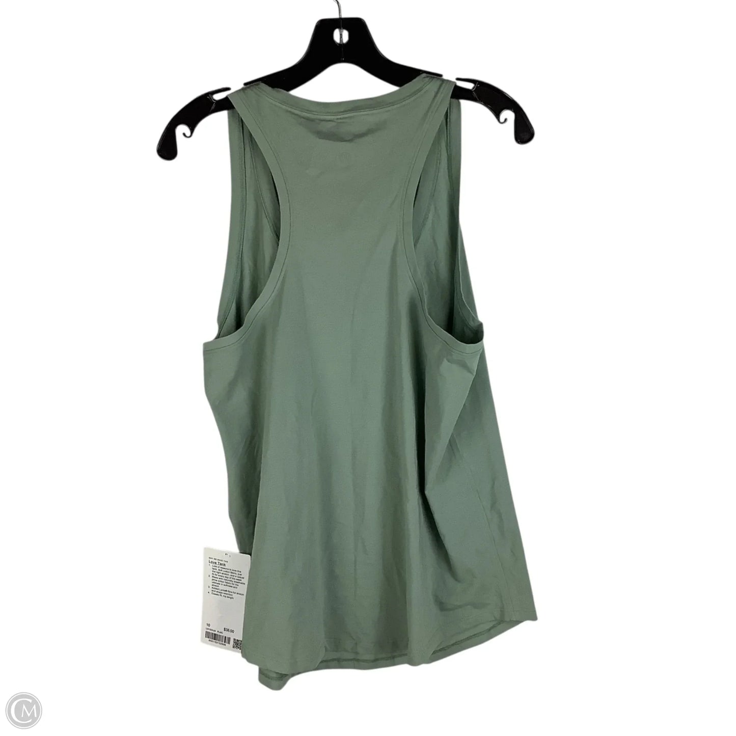 Athletic Tank Top By Lululemon In Green, Size: 10