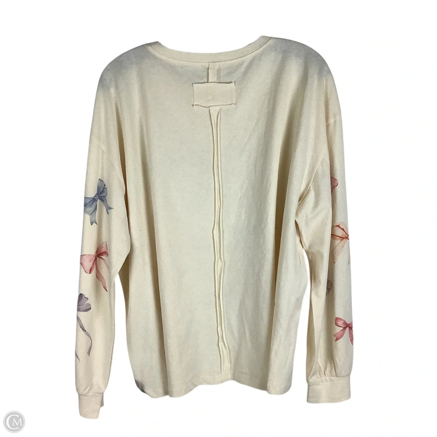 Top Long Sleeve By Easel In Cream, Size: M