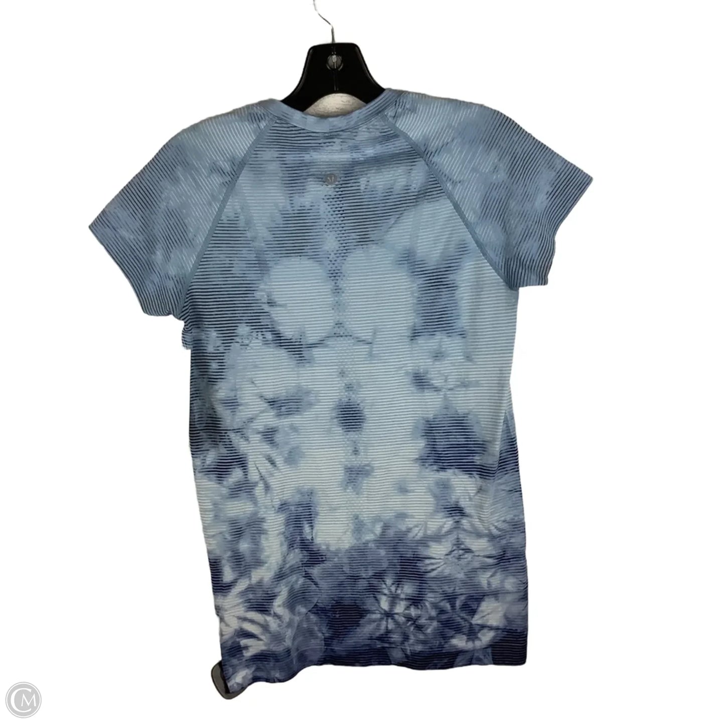 Athletic Top Short Sleeve By Lululemon In Blue, Size: 8