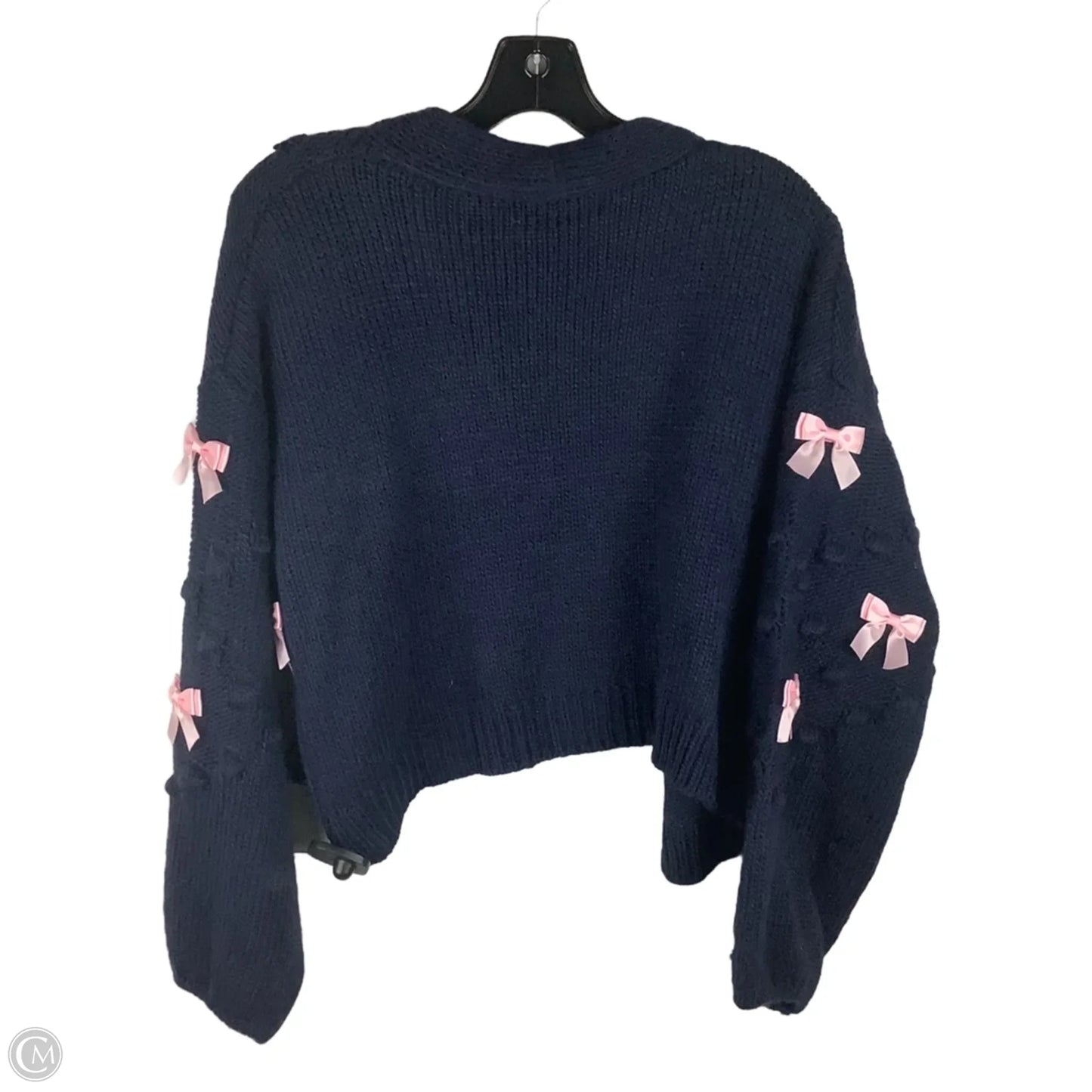 Sweater Cardigan By Clothes Mentor In Navy, Size: M