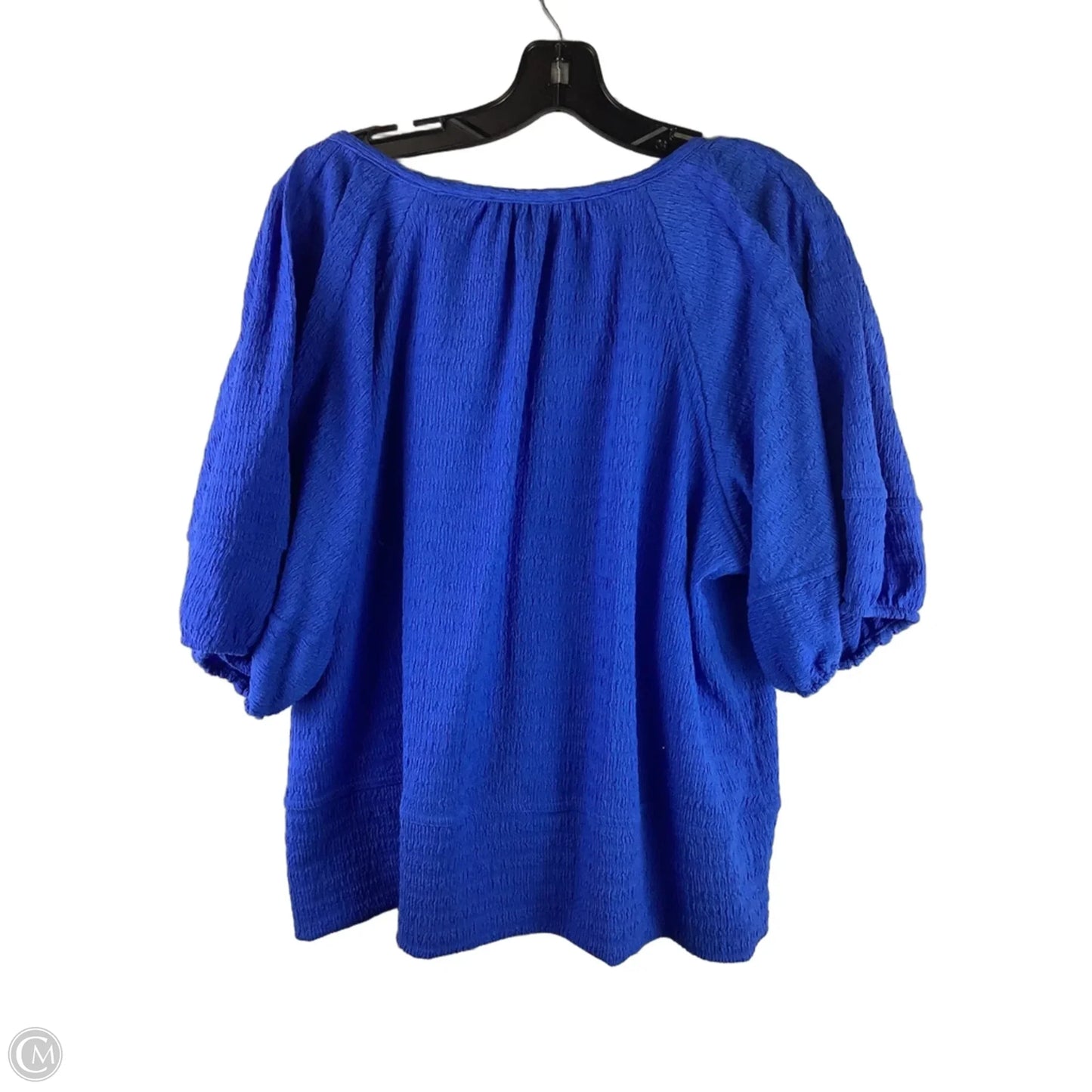 Top Short Sleeve By Loft In Blue, Size: L