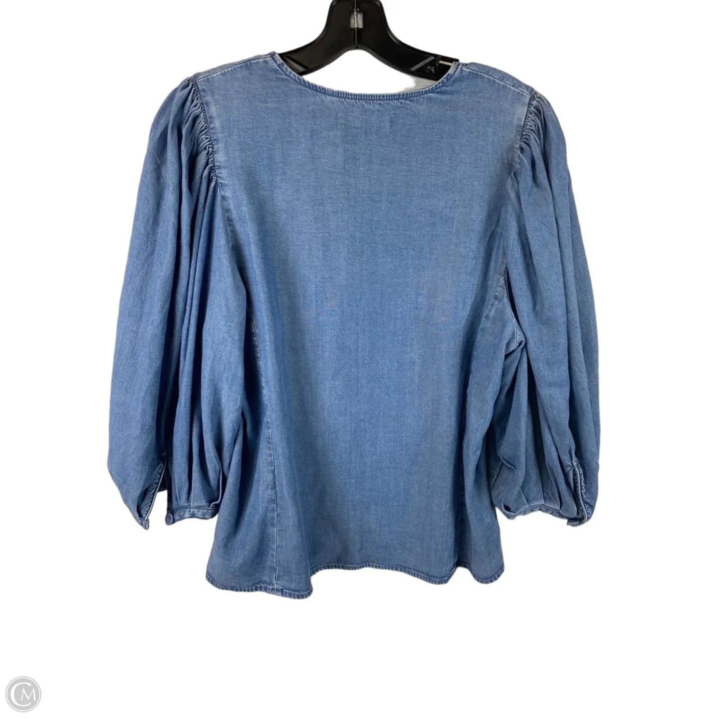 Top Long Sleeve By Madewell In Blue, Size: 8