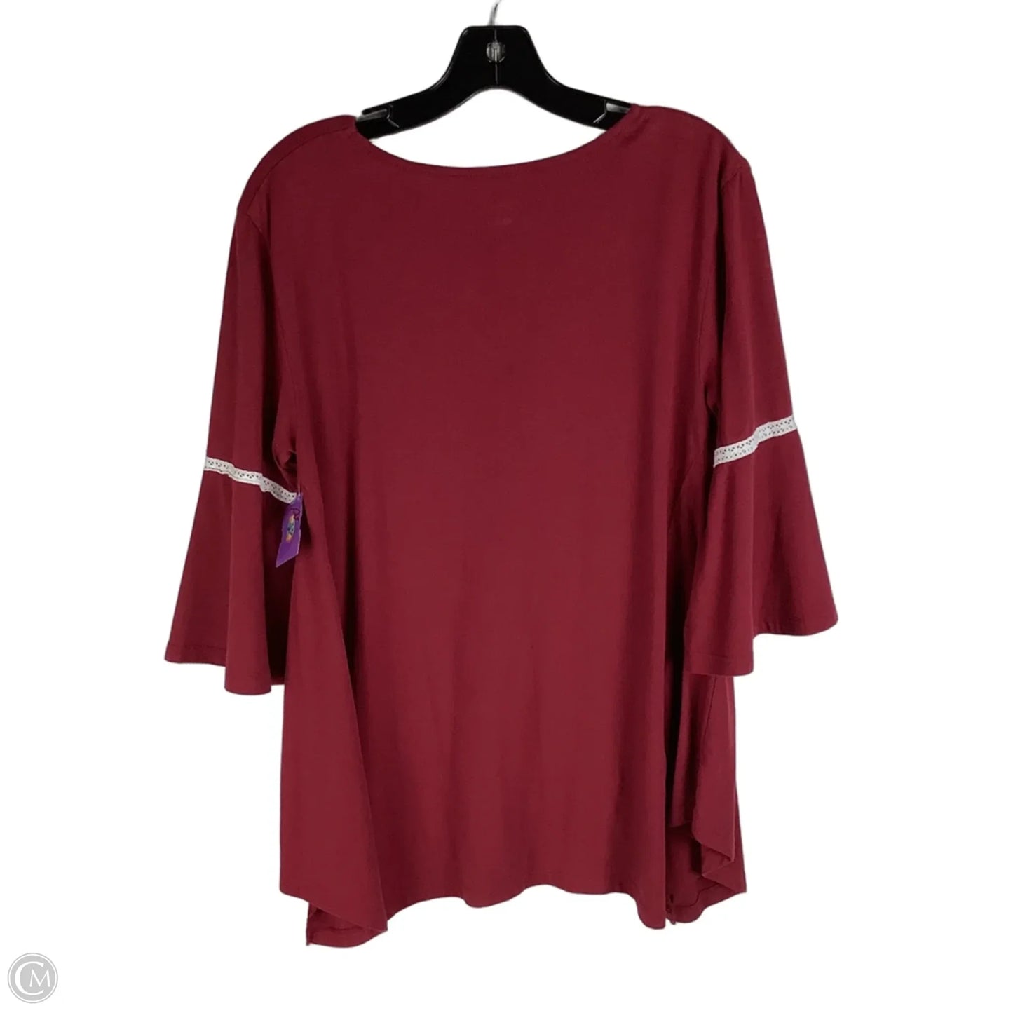 Top Short Sleeve By Clothes Mentor In Maroon, Size: M