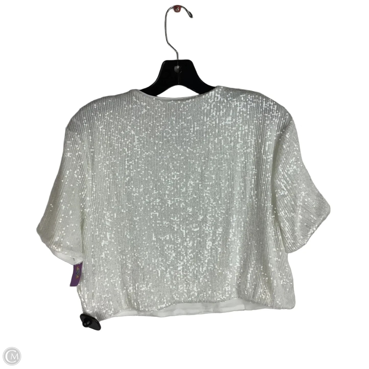 Top Short Sleeve By Express In White, Size: S