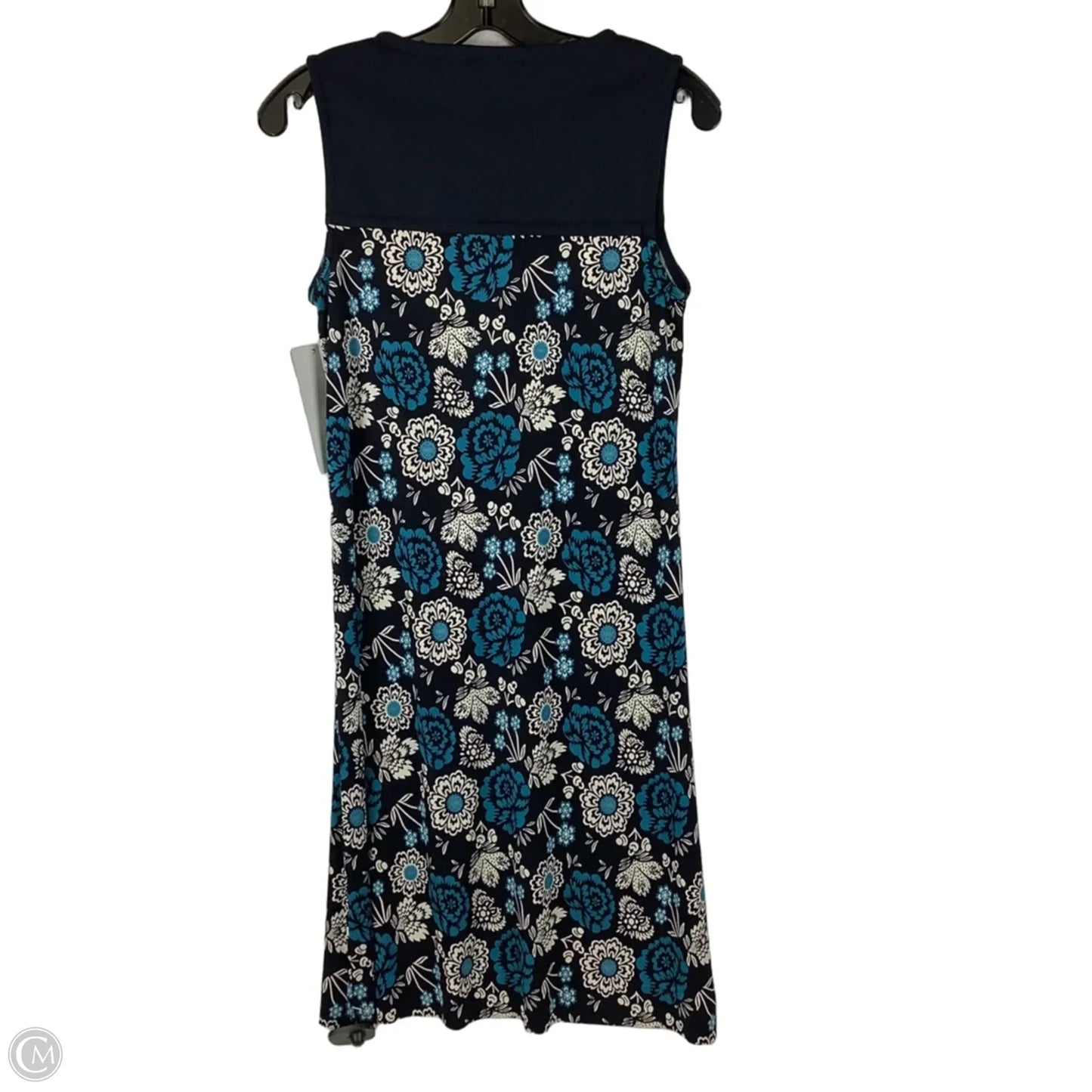 Dress Designer By Tory Burch 100% silk In Navy, Size: S