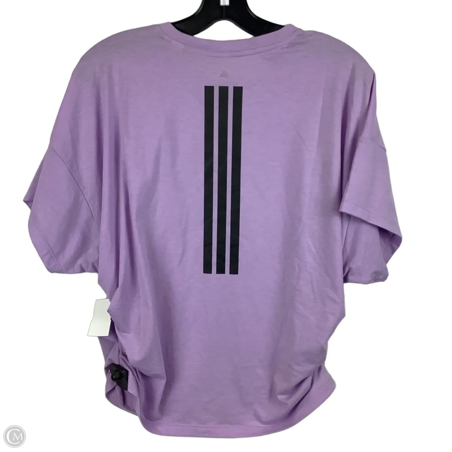 Athletic Top Short Sleeve By Adidas In Purple, Size: Xl