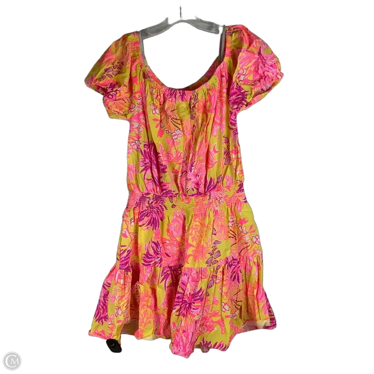 Dress Designer By Lilly Pulitzer In Pink & Yellow, Size: L