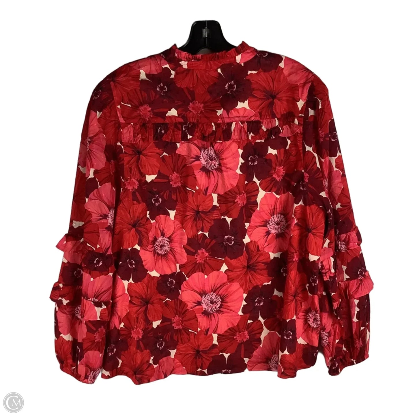 Top Long Sleeve By Crown And Ivy In Red, Size: Xl