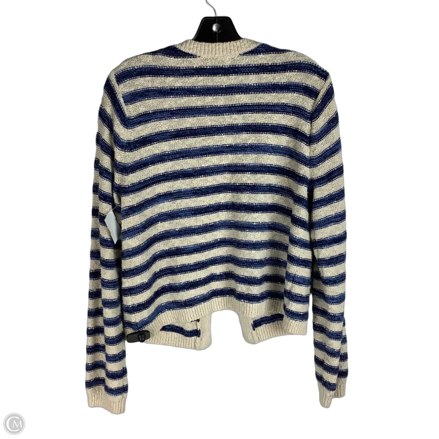 Sweater Cardigan By J. Crew In Striped Pattern, Size: M