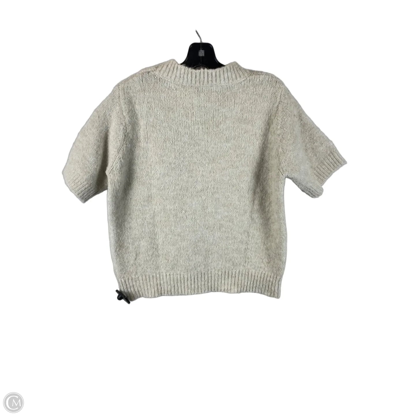 Sweater Short Sleeve By Entro In Cream, Size: S