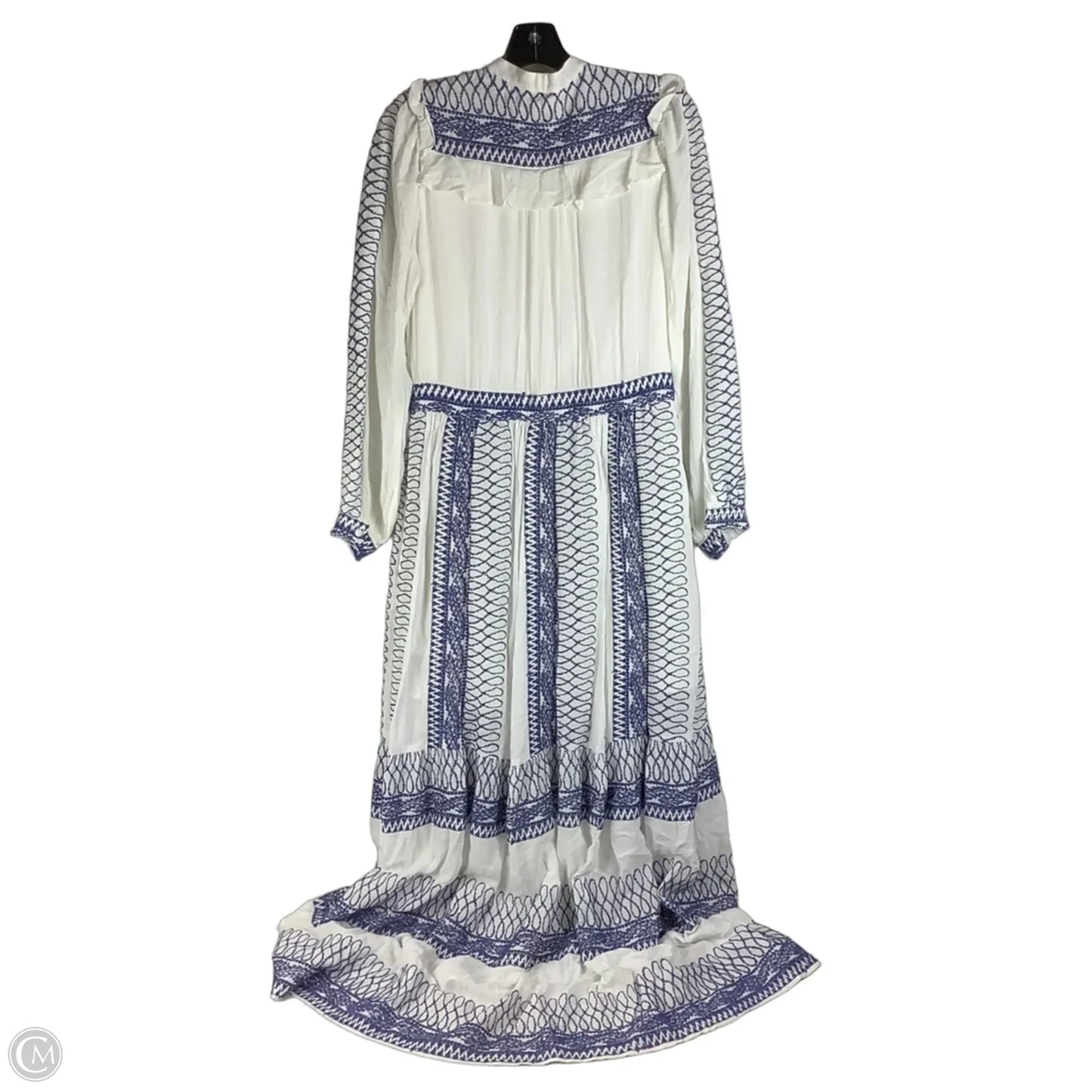 Dress Party Long By Hale Bob In Blue & White, Size: M