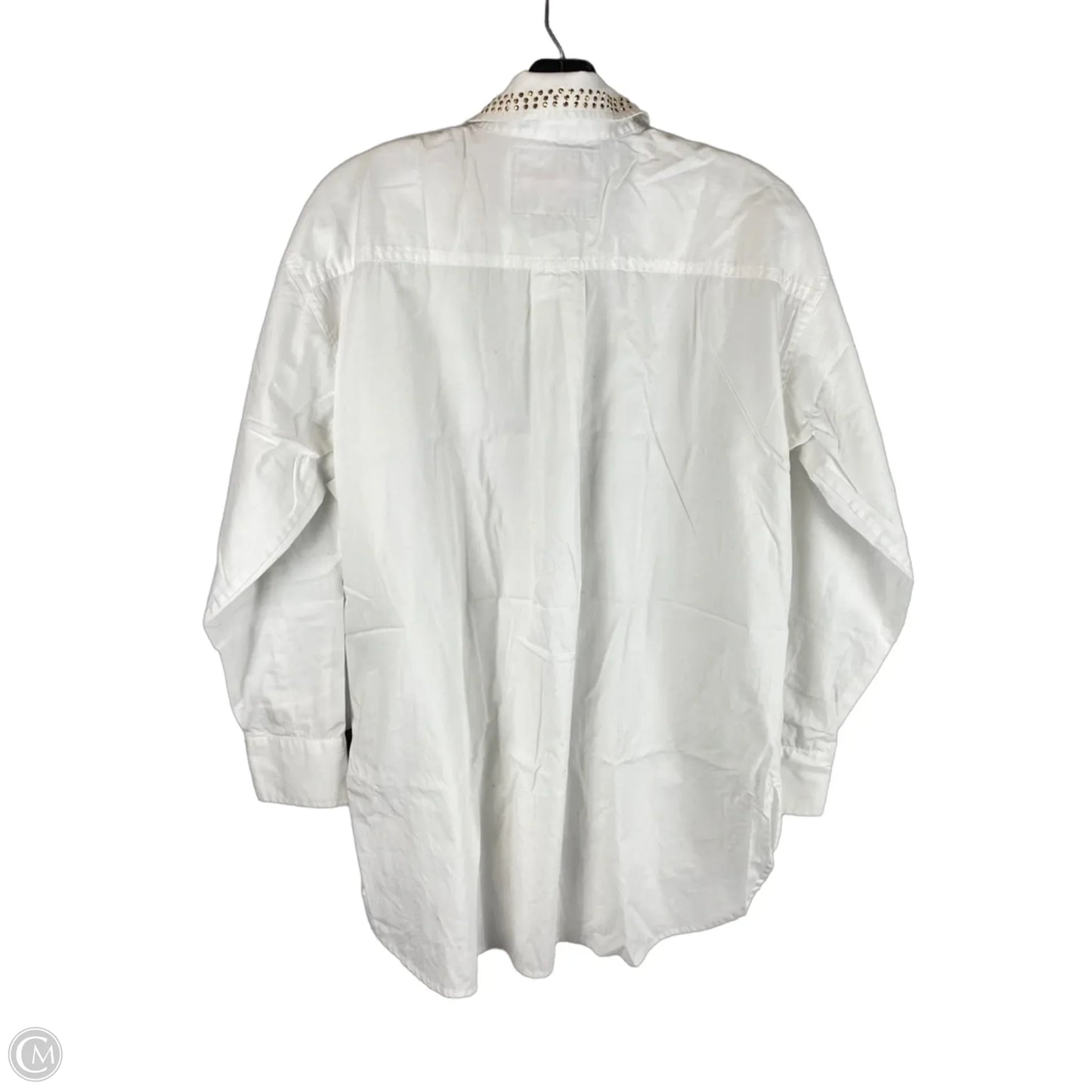Top Long Sleeve Designer By Karl Lagerfeld In White