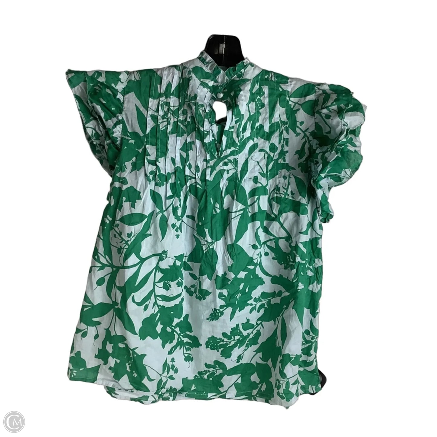 Top Short Sleeve By Thml In Blue & Green, Size: M