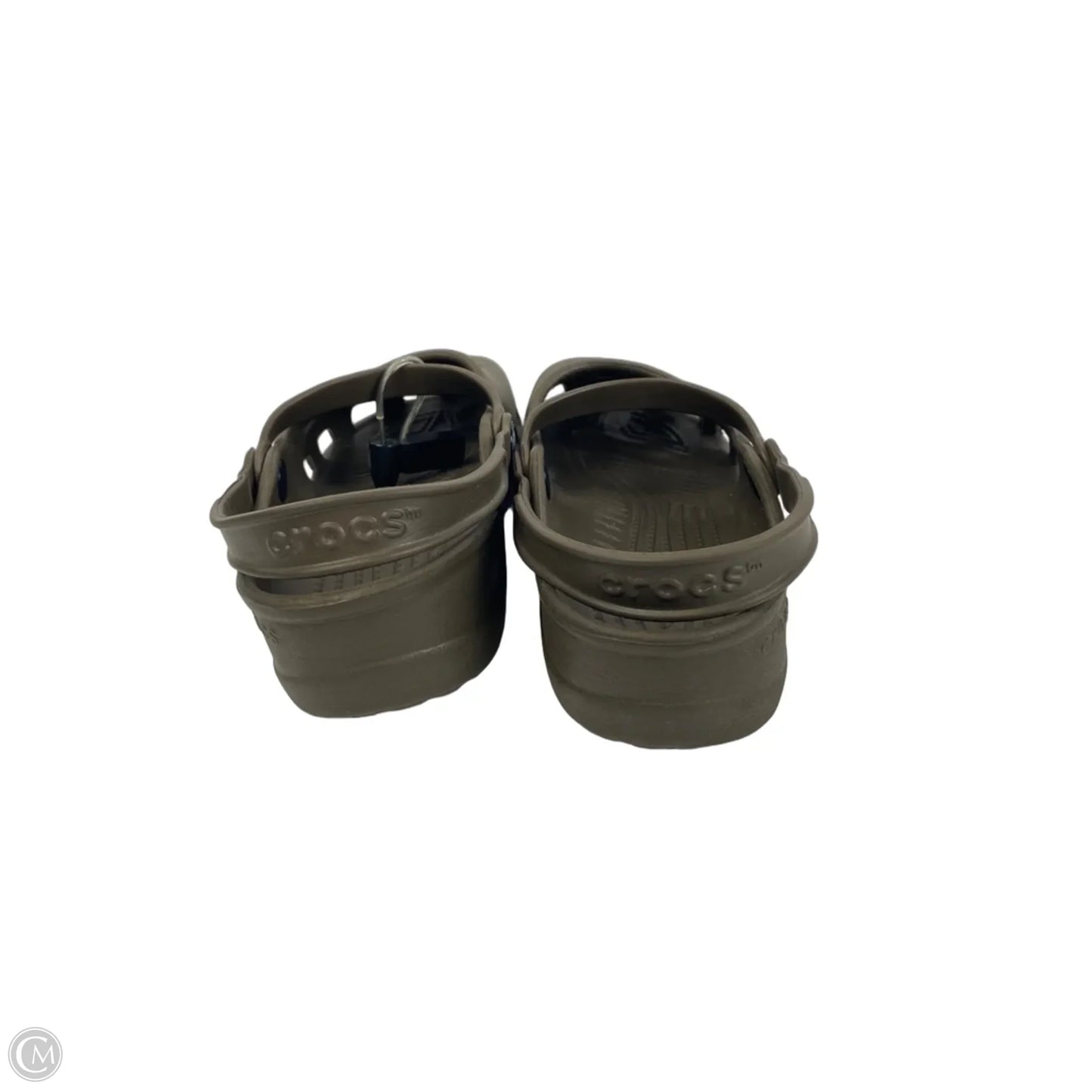 Shoes Flats By Crocs In Brown, Size: 7