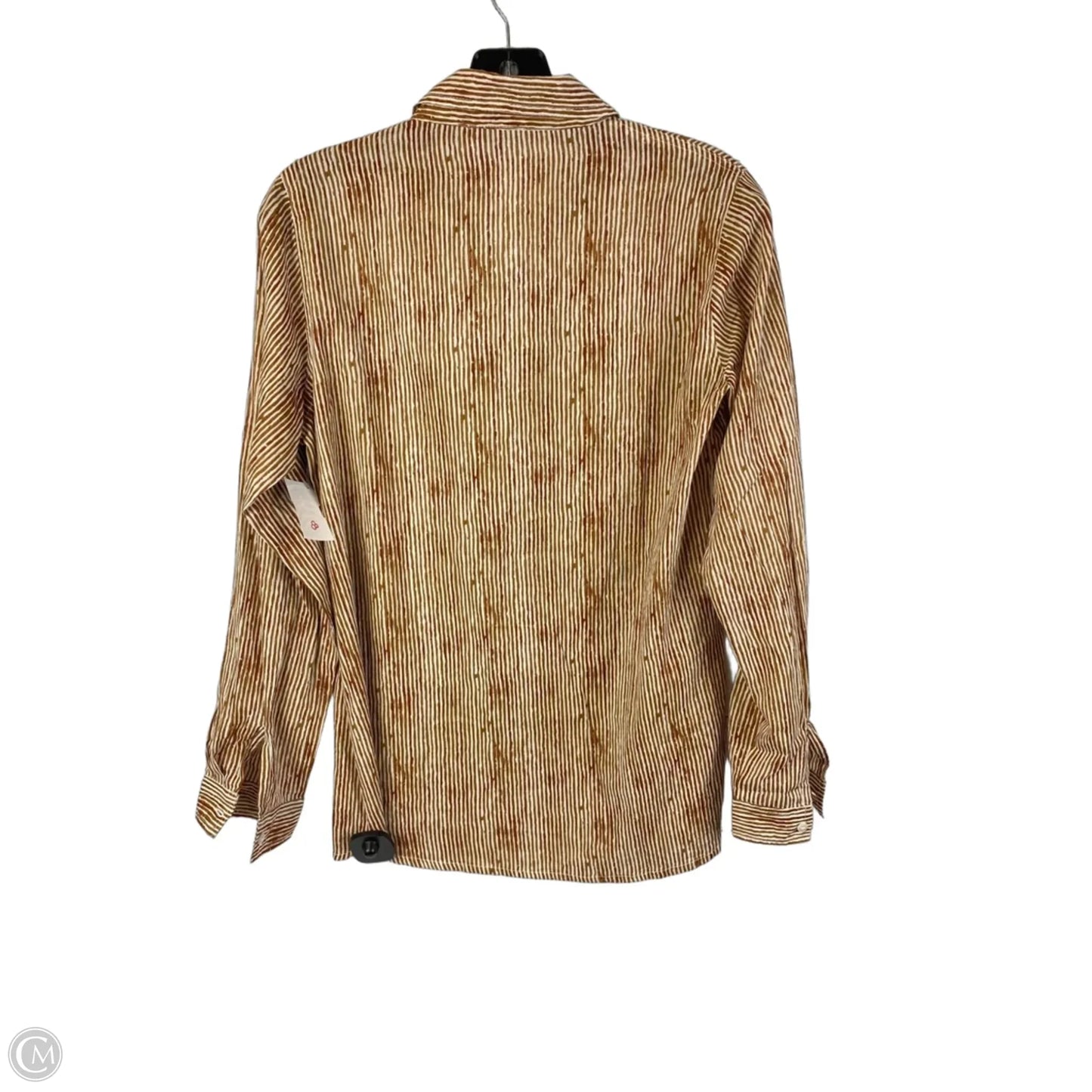 Top Long Sleeve By Cmc In Striped Pattern, Size: L