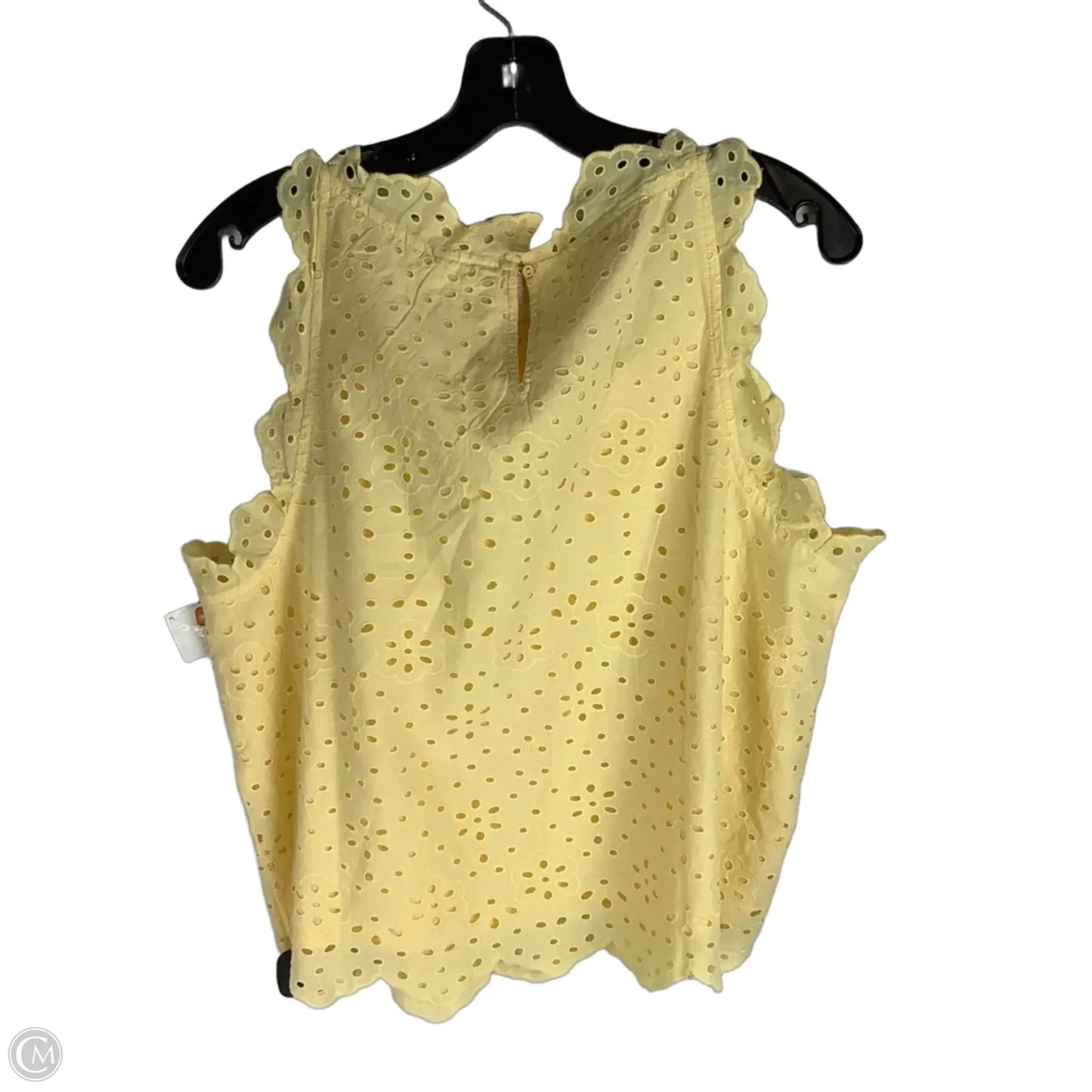 Top Sleeveless By Talbots In Yellow, Size: L