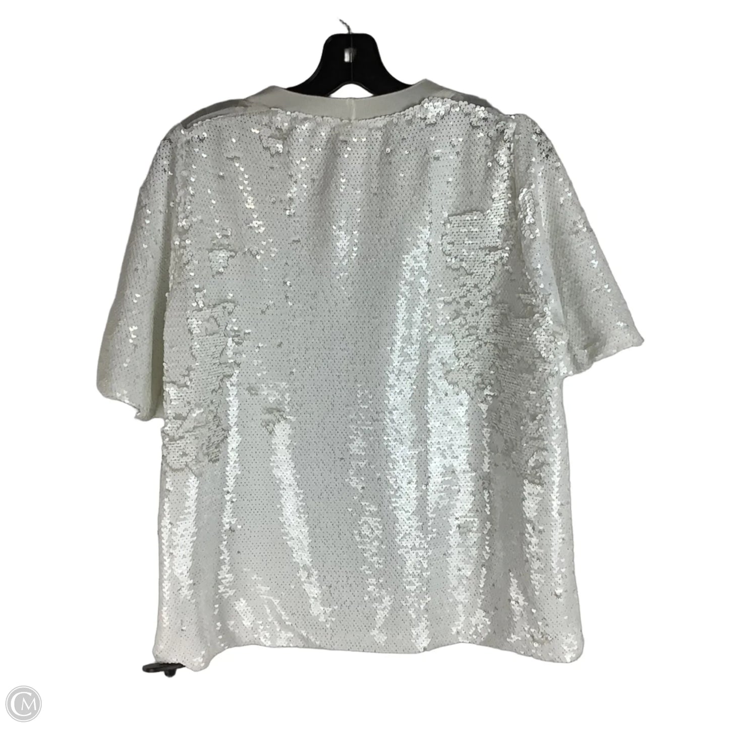 Top Short Sleeve By Clothes Mentor In White, Size: M