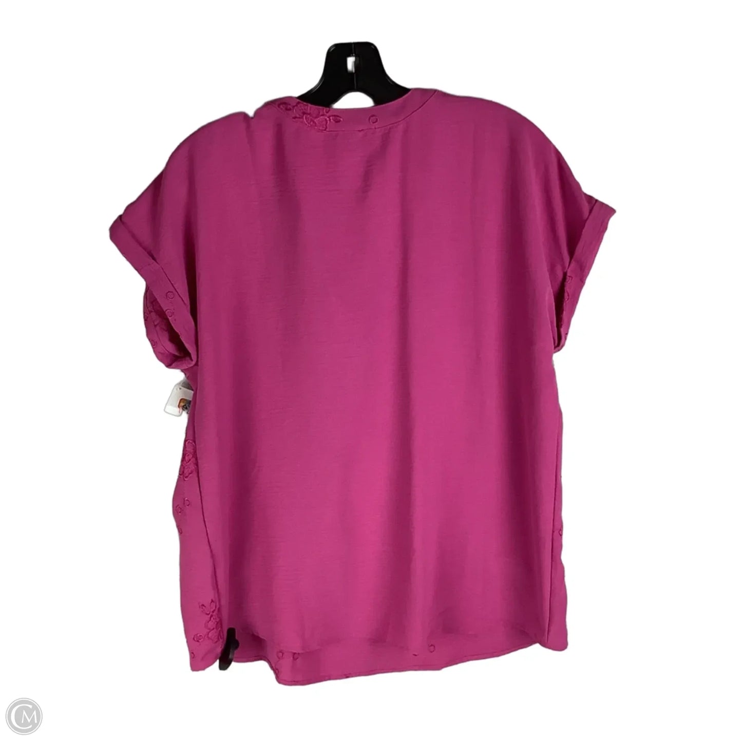 Top Short Sleeve By Fred David In Pink, Size: M