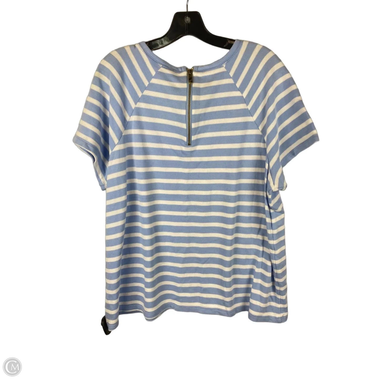 Top Short Sleeve By Crown And Ivy In Striped Pattern, Size: Xxl
