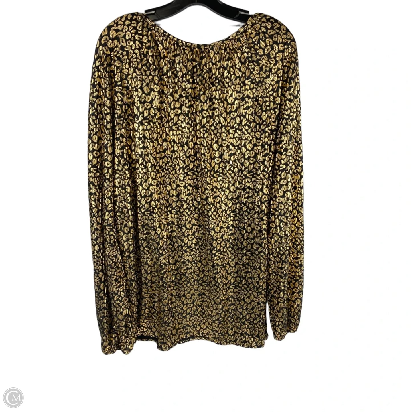 Top Long Sleeve By Haptics In Gold, Size: 1x