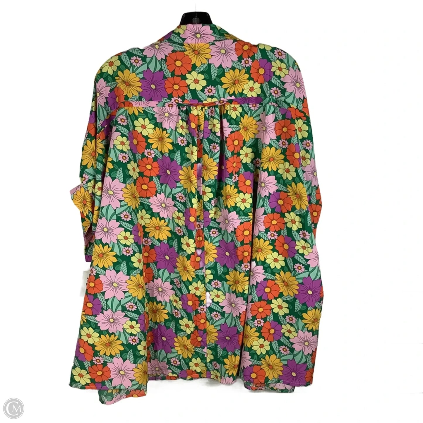 Top Short Sleeve By Umgee In Floral Print, Size: 1x