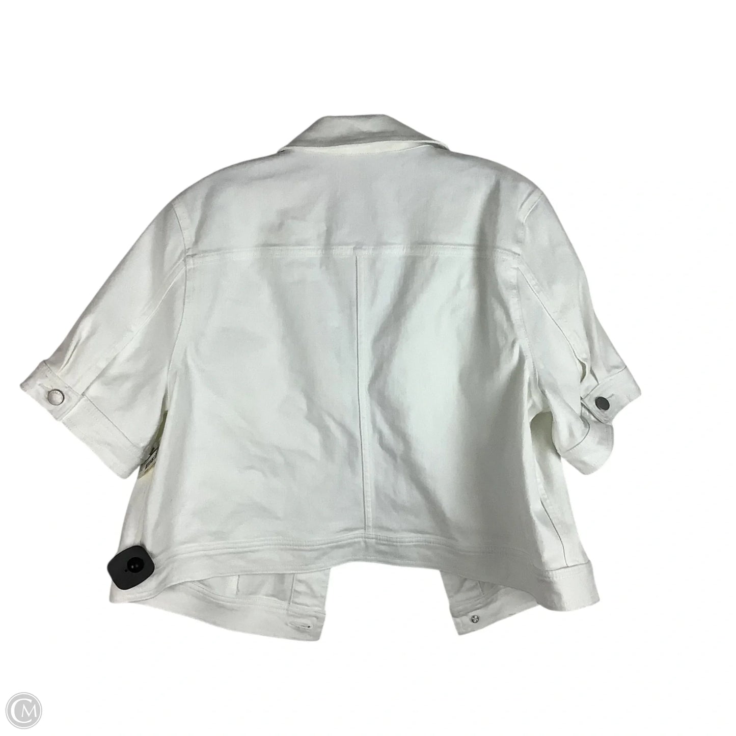 Top Short Sleeve By Talbots In White Denim, Size: Xl Petite