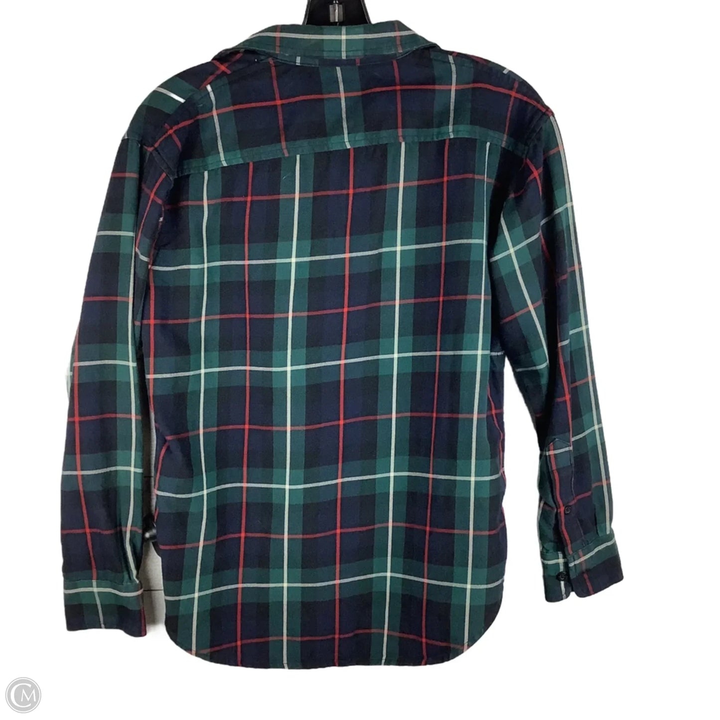 Top Long Sleeve By Lauren By Ralph Lauren In Plaid Pattern, Size: Xsp