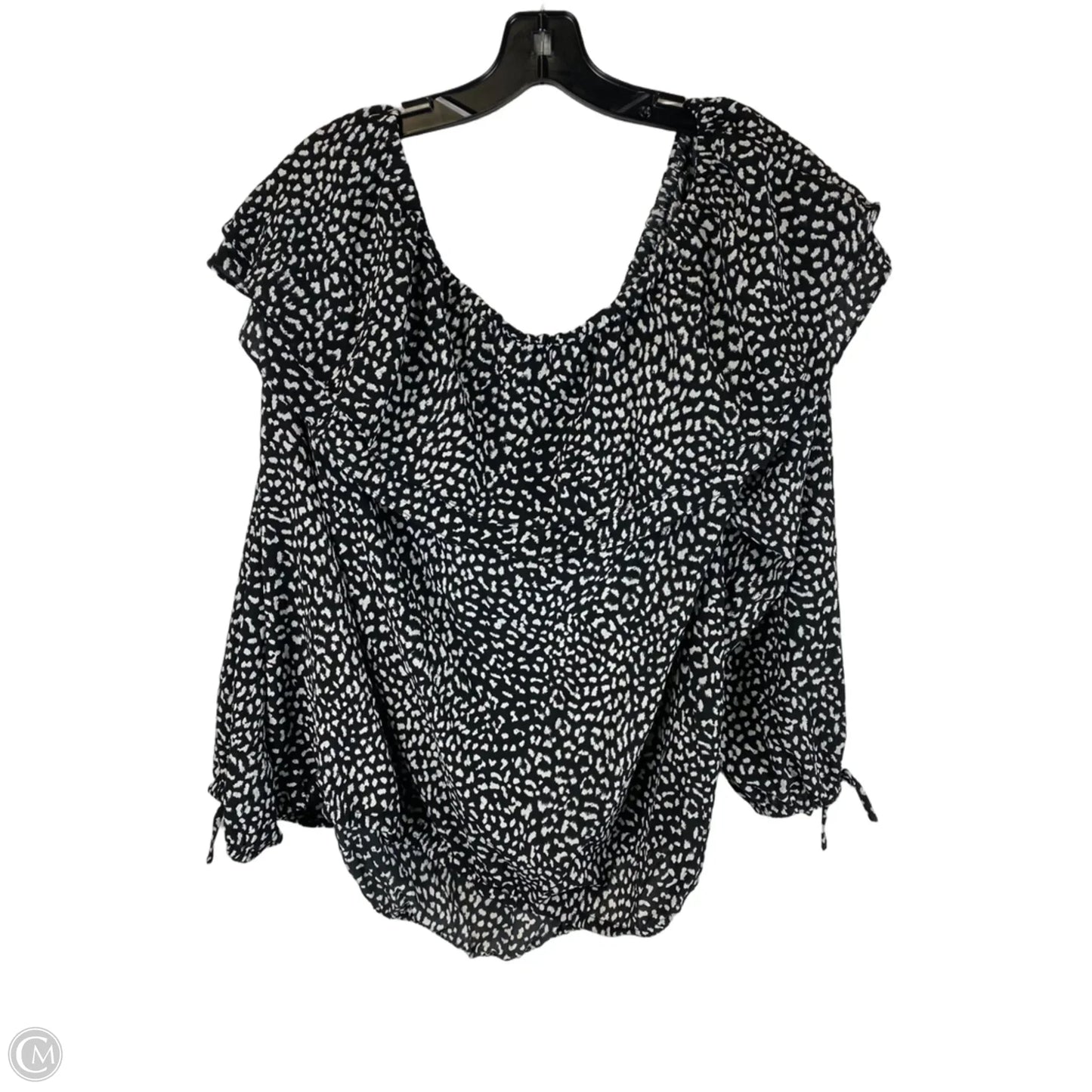 Top LS By Michael By Michael Kors In Black, Size: 2x