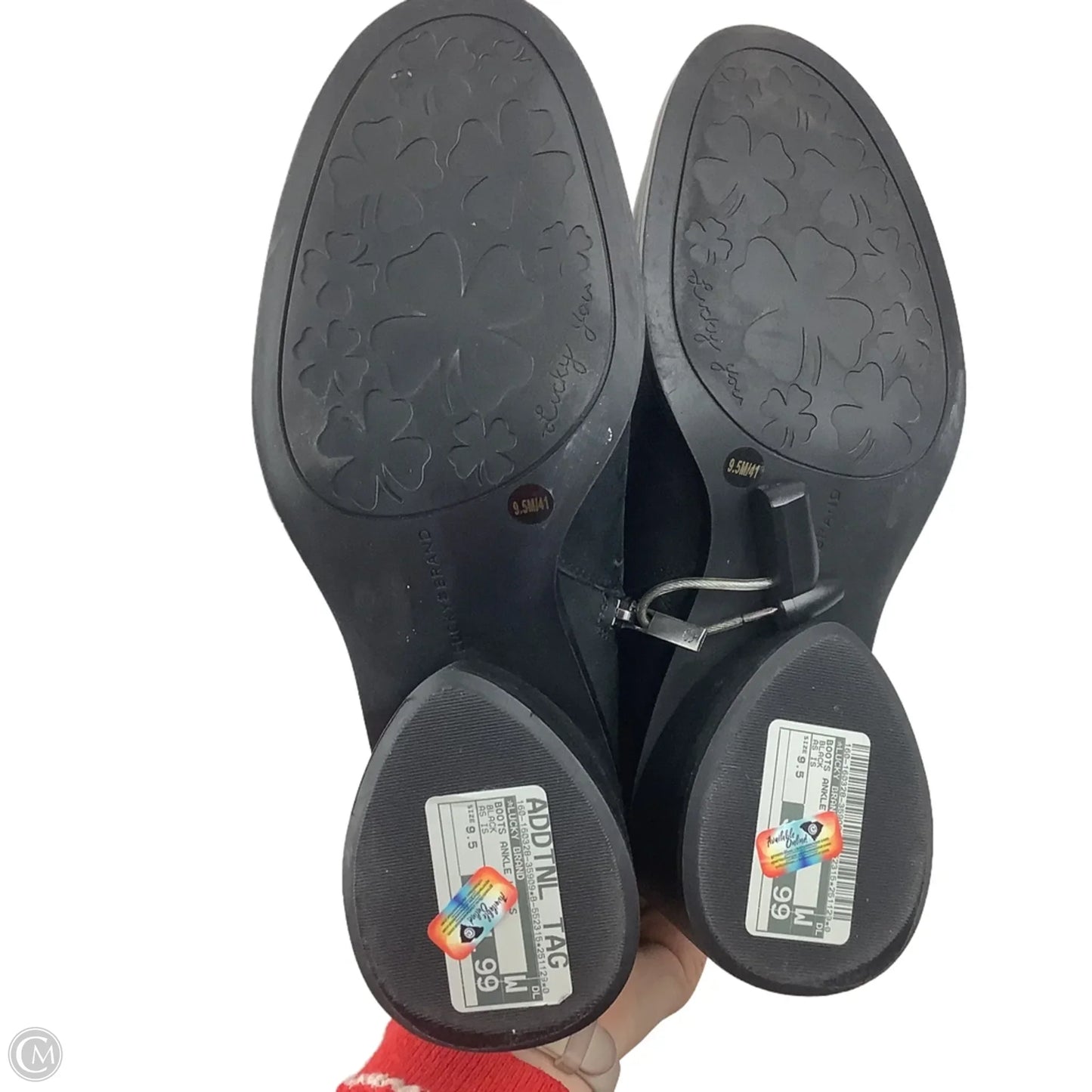 Boots Ankle Heels By Lucky Brand In Black, Size: 9.5