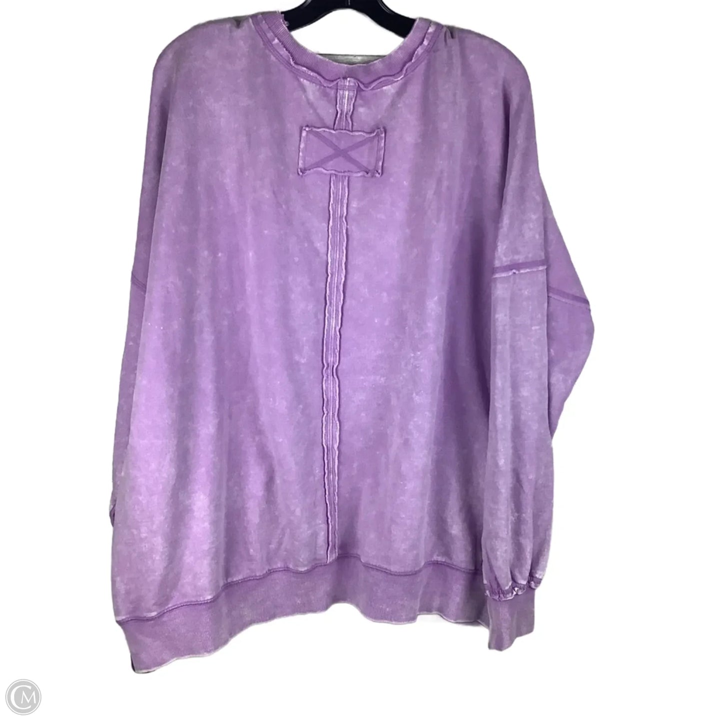 Sweatshirt Crewneck By Zenana In Purple, Size: 1x