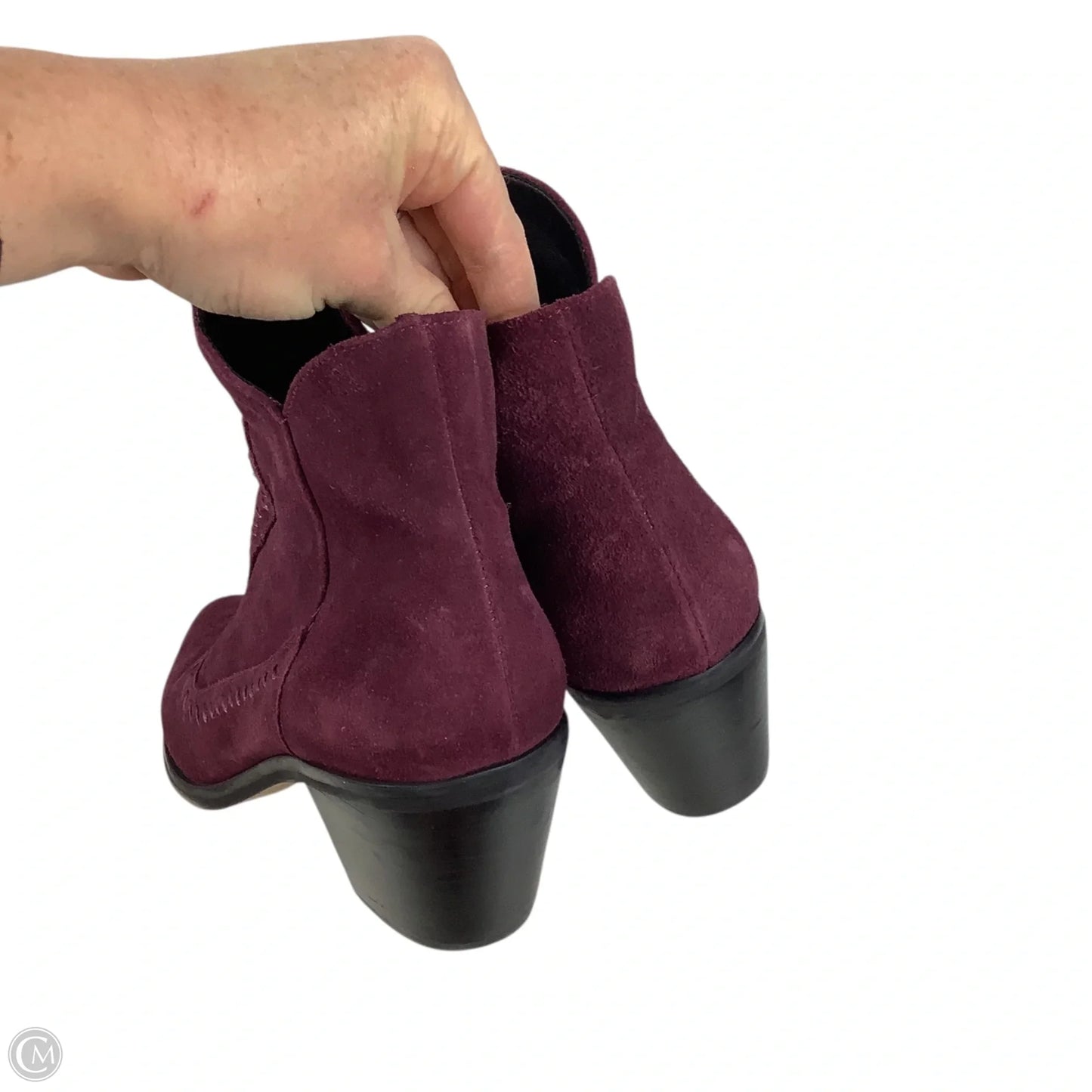 Boots Designer By Rebecca Minkoff In Purple, Size: 9.5