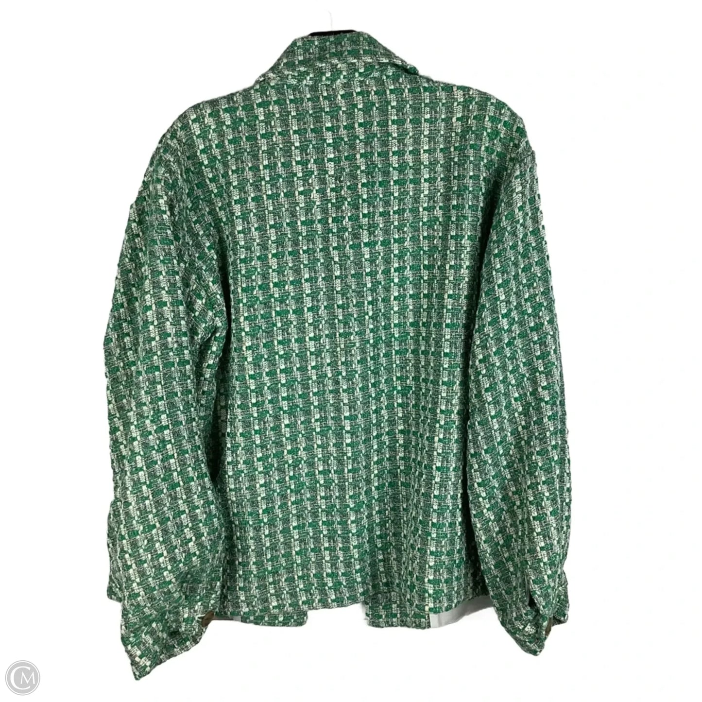 Jacket Shirt By Maeve In Green, Size: M
