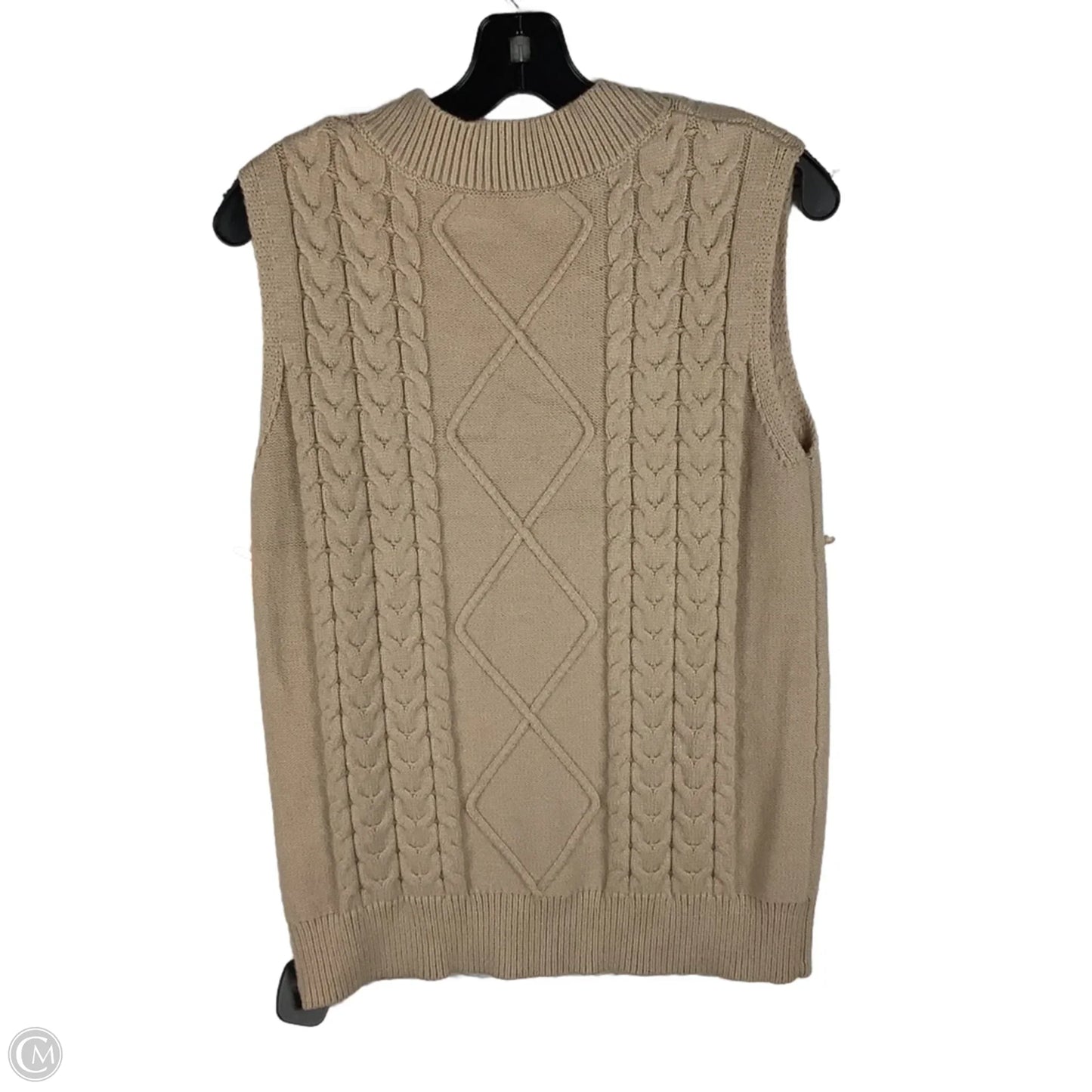 Vest Sweater By Clothes Mentor In Cream, Size: S