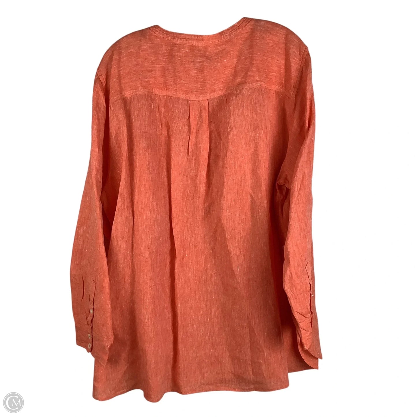 Top Long Sleeve By Talbots In Orange, Size: 3x