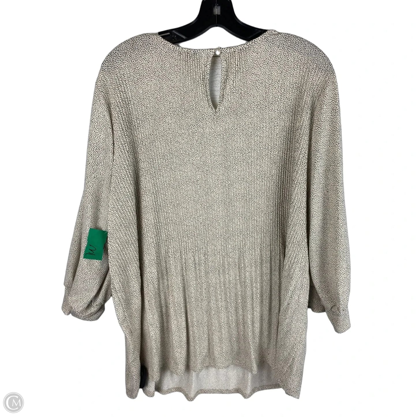 Top Long Sleeve By Adrianna Papell In Cream, Size: 2x