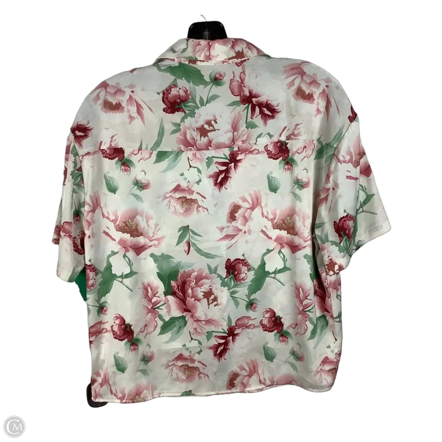 Top Short Sleeve By Express In Floral Print, Size: S