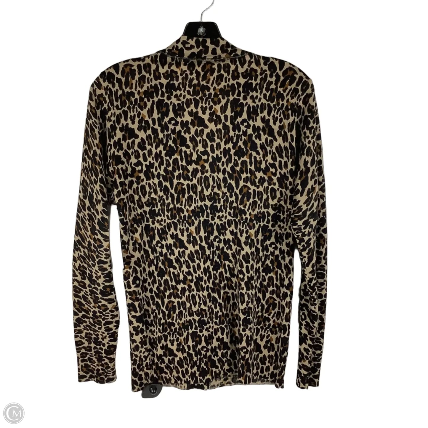 Cardigan Designer By Tory Burch In Animal Print, Size: M