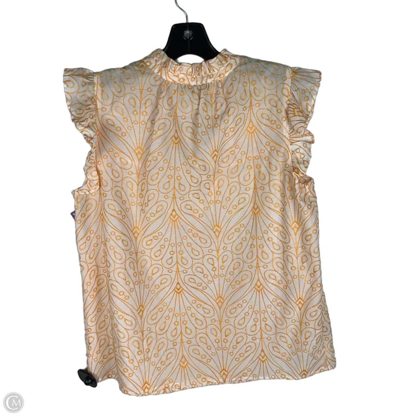 Top Sleeveless By Loft In Yellow, Size: S
