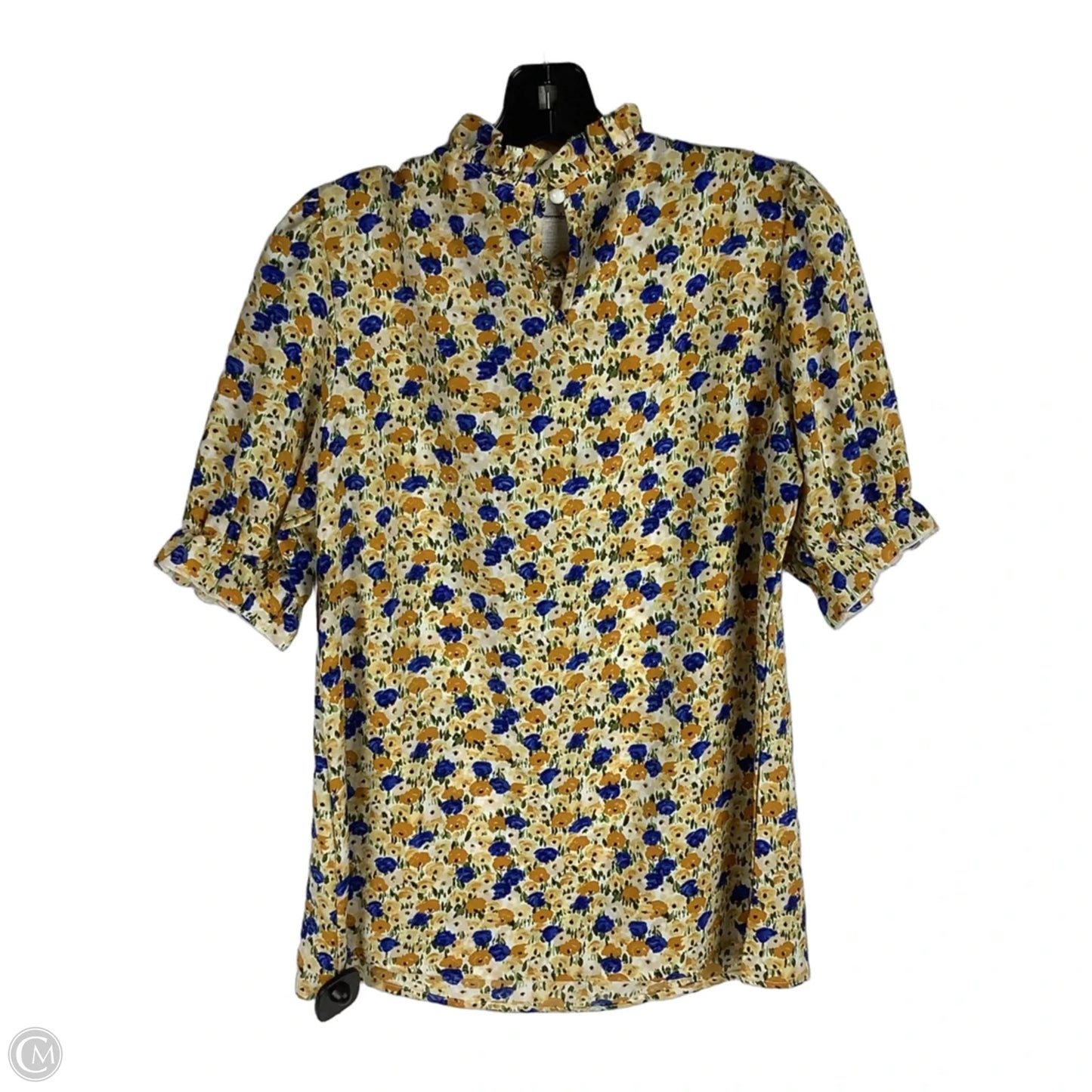 Top Short Sleeve By Almost Pink In Yellow, Size: M