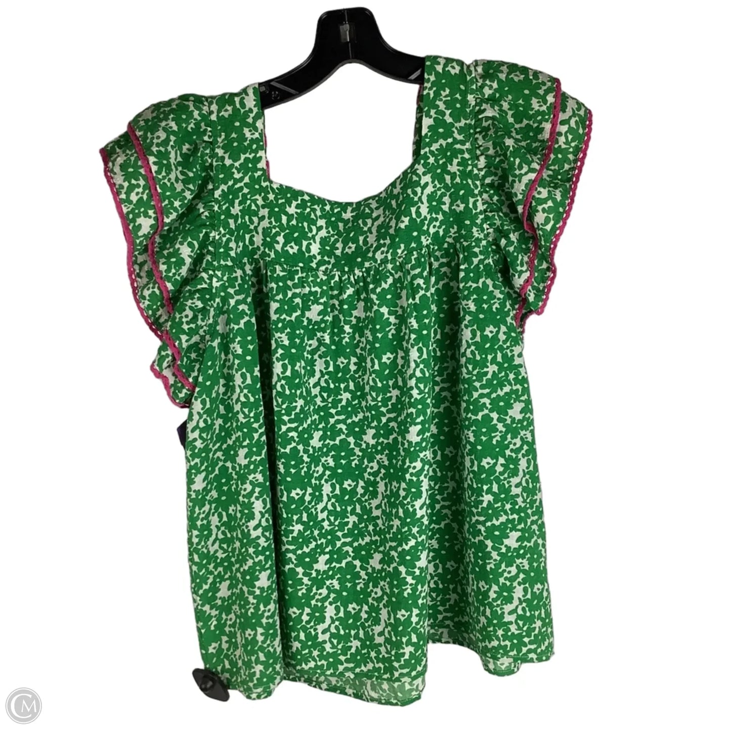 Top Short Sleeve By Oddi In Green, Size: M