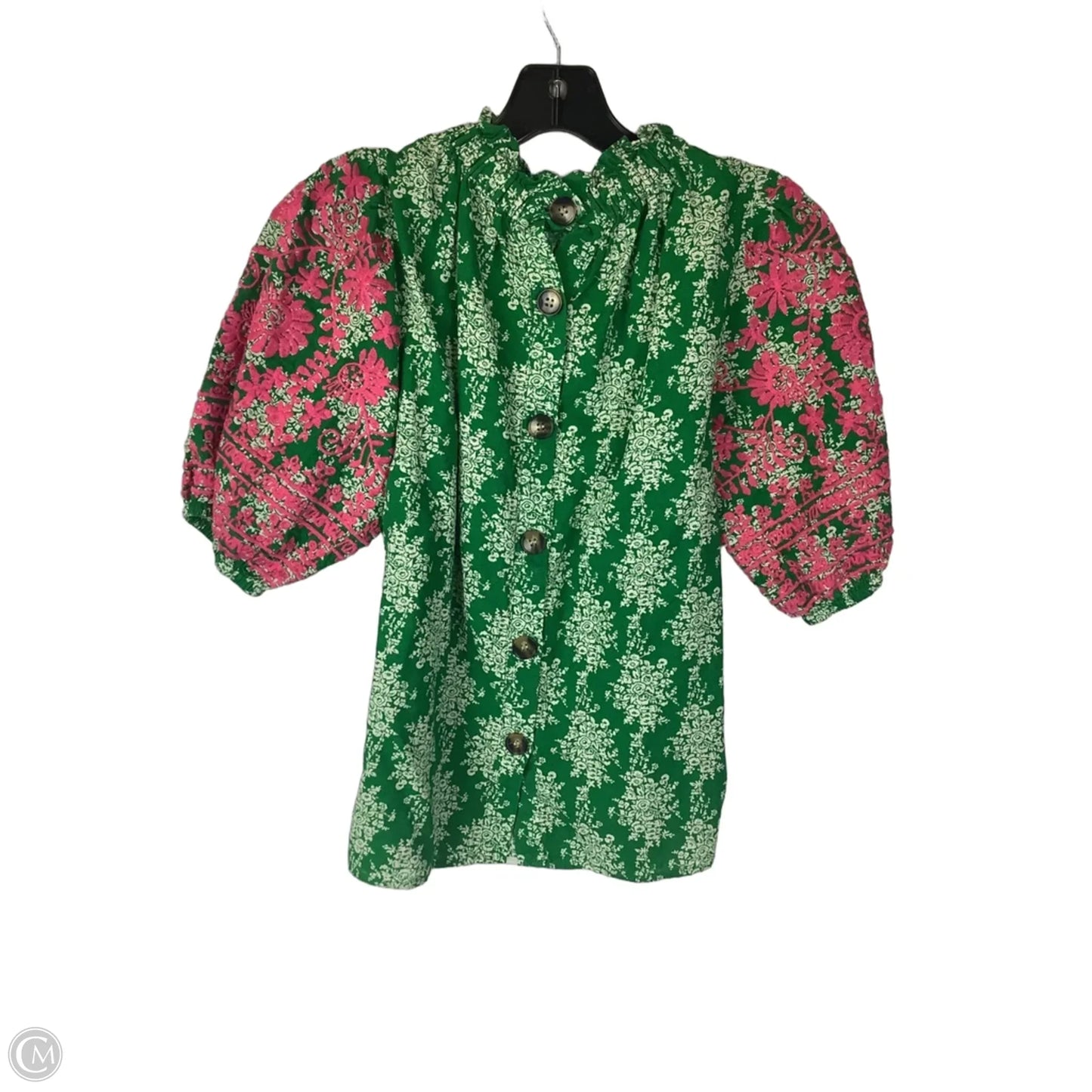 Top Short Sleeve By Thml In Green, Size: Xs