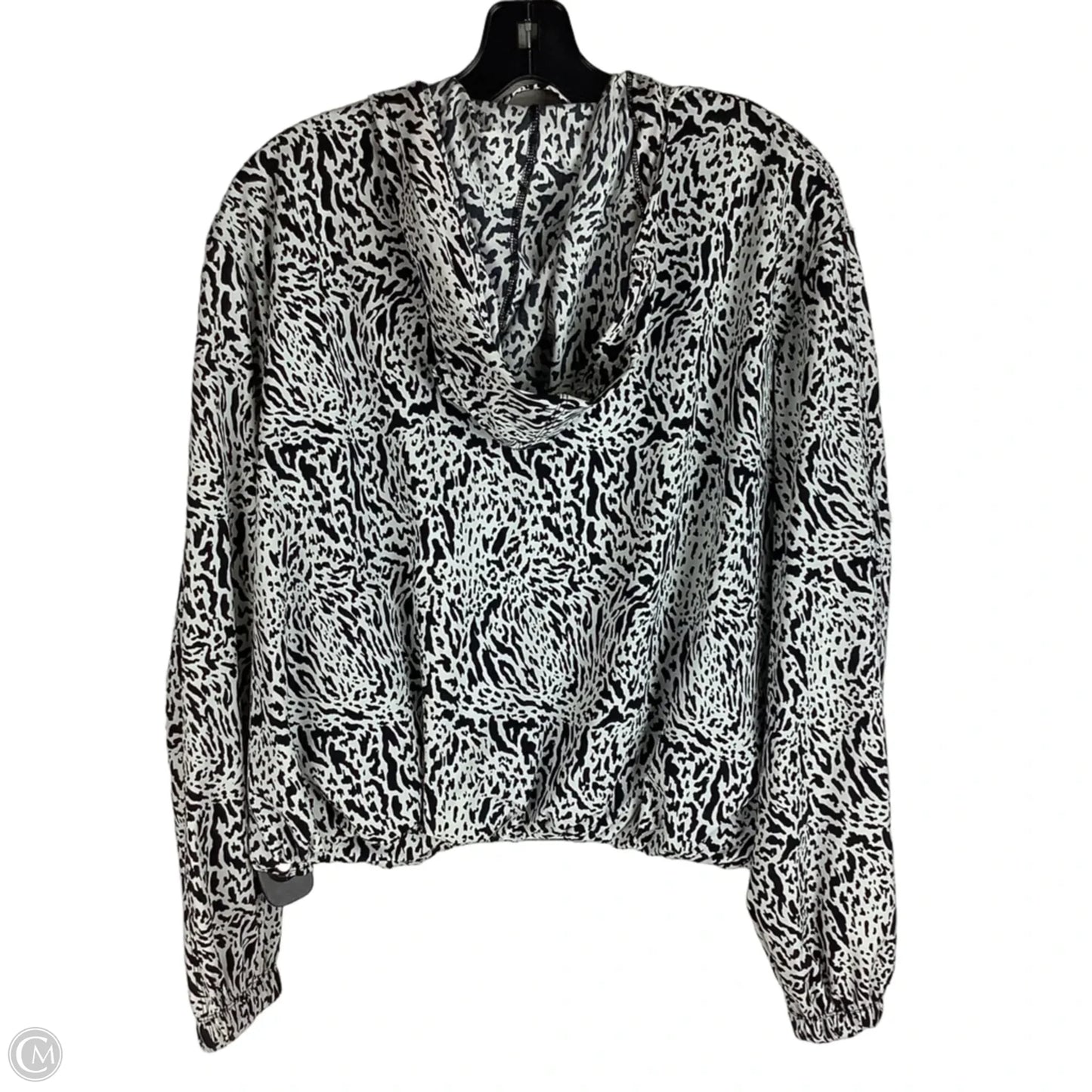 Athletic Jacket By Fabletics In Black & White